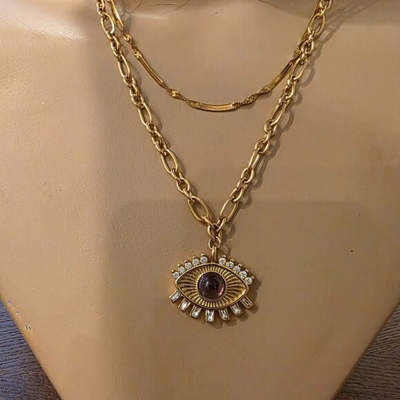 Free People Jewelry - Evil Eye Layered Necklace